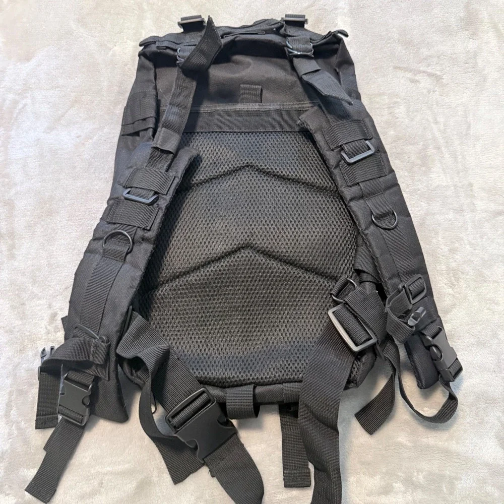 Black Tactical MOLLE Backpack Military Rucksack EDC Hiking Camping 19